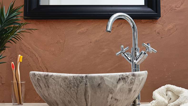planeo EVOLITH Slate&Stone - Natural stone wall cladding Ross Clay 1220 x 610 mm