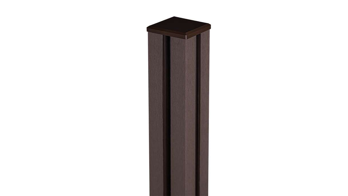 planeo Solid - post to set in concrete WPC Terra 240cm incl. cap