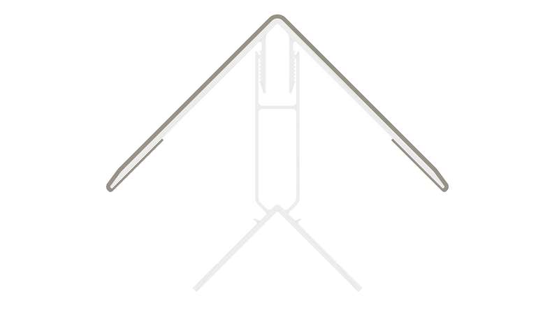 planeo LINEA – Aluminium CoEx external corner profile, light grey, 3000 x 66 x 66 mm