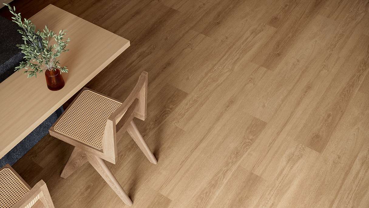 planeo WPC click vinyl - PUREtec MAX 70 EIR Warm Light Oak | Impact sound insulation integrated (RP-A50-8)