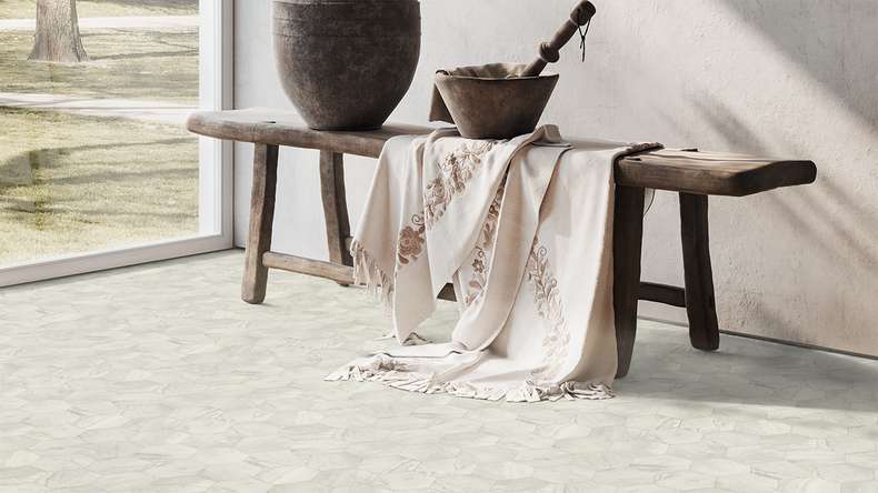 Gerflor CV flooring – TEXLINE Nature 2381 Hexa Cream
