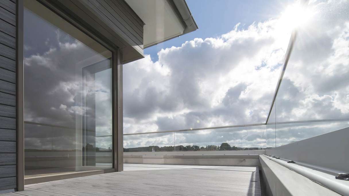 planeo Fassado - WPC rhombus strip facade cladding graphite grey