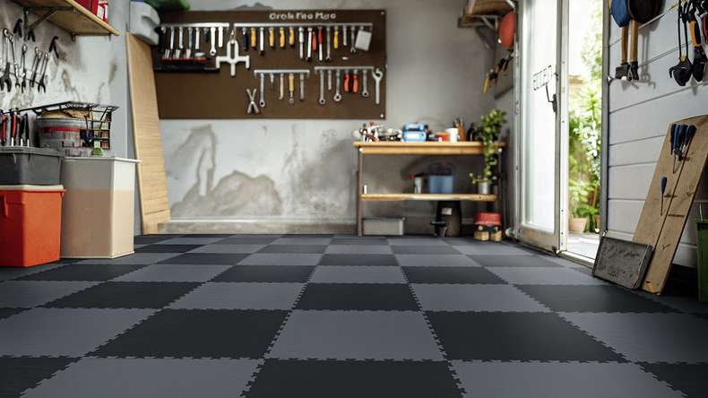 Gerflor garage flooring – R-Tile 7015 Dark Grey (39577015)