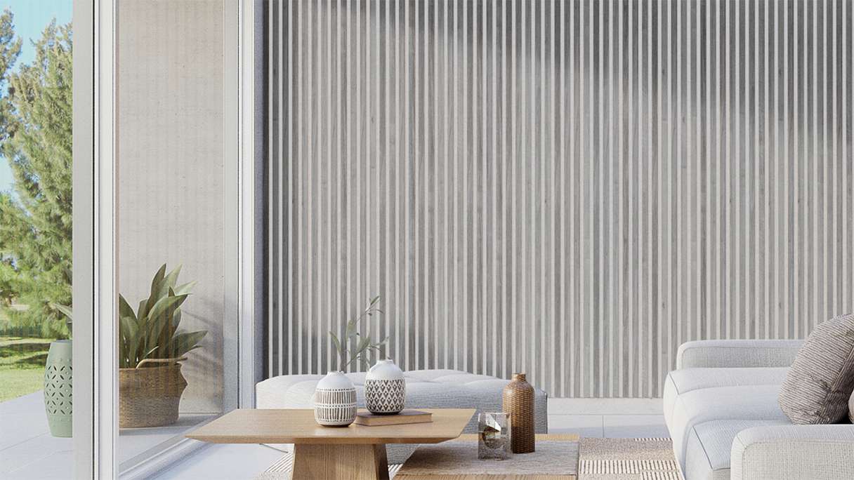 Skaben acoustic panels SilentWall Pro - Oak grey - 250 x 60 cm