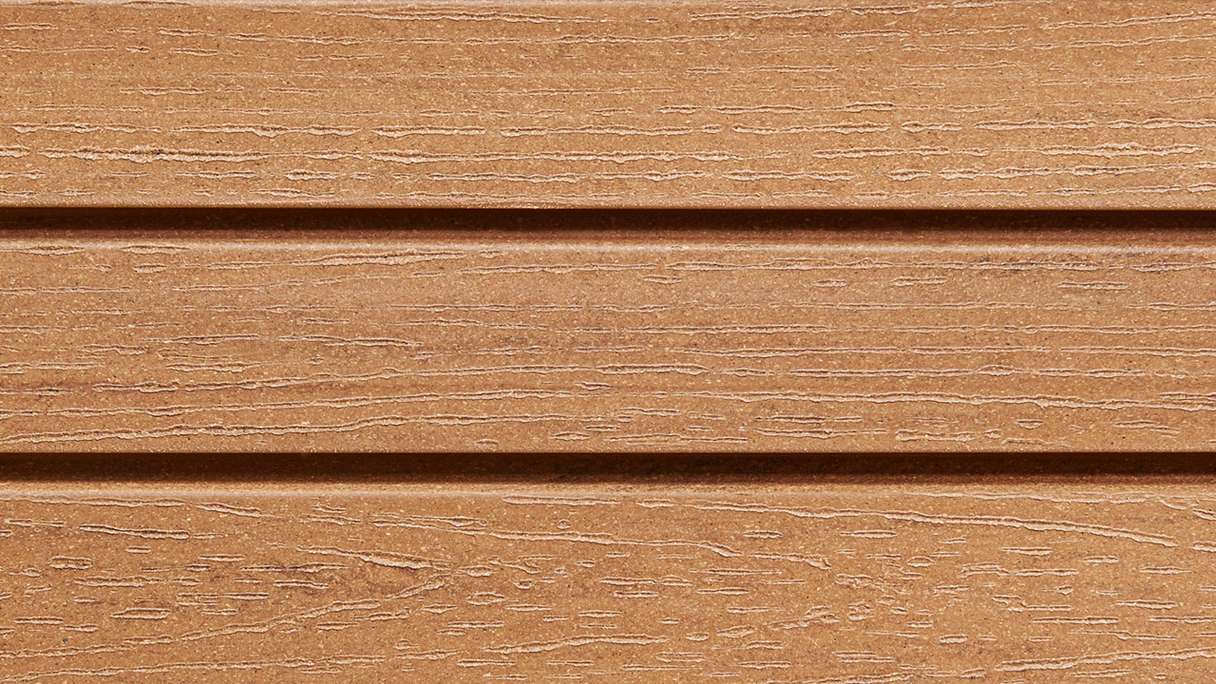planeo Fassado - WPC rhombus strip facade cladding oak brown