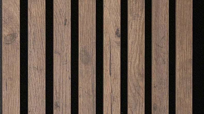 planeo acoustic panels - reclaimed oak - 260 x 33 cm