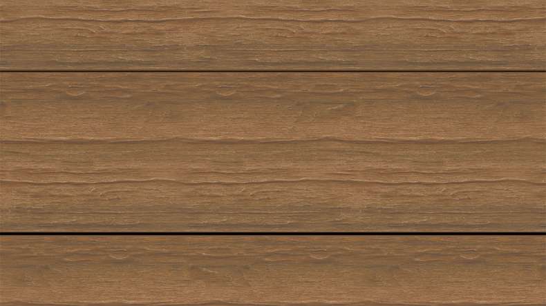 planeo ANTIKWoodline – WPC CoEx-coated solid decking board – Burmese teak, 3m – rustic/smooth brushed
