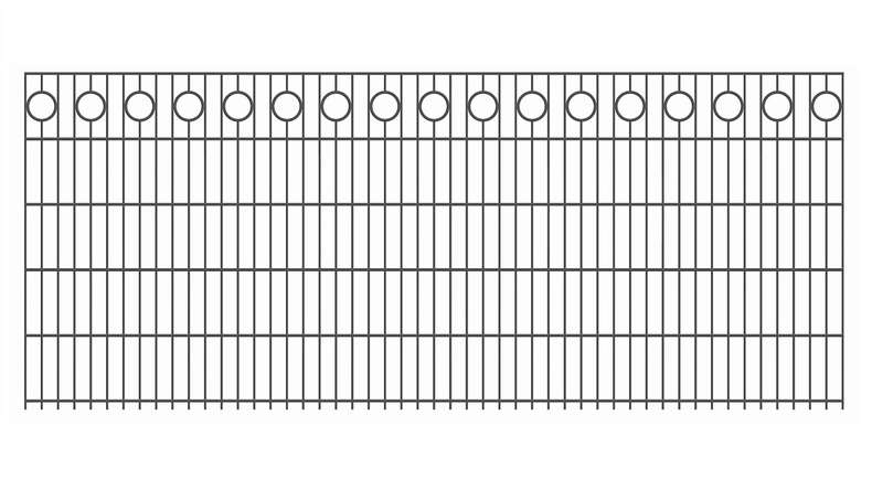 planeo double-rail decorative fence Halo 6/6/6 RAL 7016 anthracite