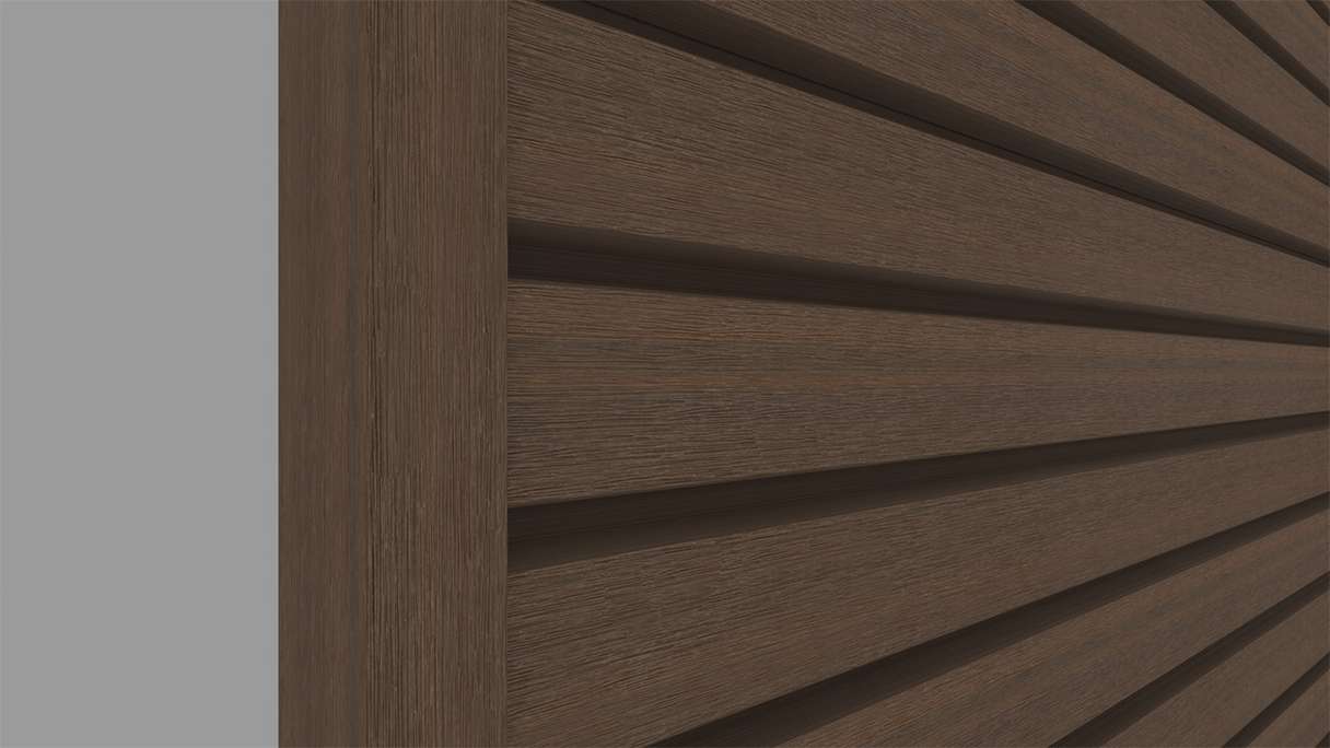 planeo LINEA Wide – WPC CoEx cladding, Ipe Brown, 2900 x 181 mm
