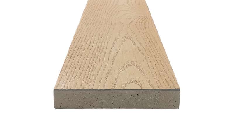 planeo Authoria PureBoard solid decking - Ashwood 3.6m textured