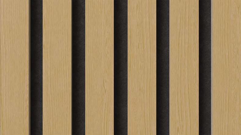 planeo acoustic panels - natural oak 2480 x 600 x 21.5 mm | fire-retardant
