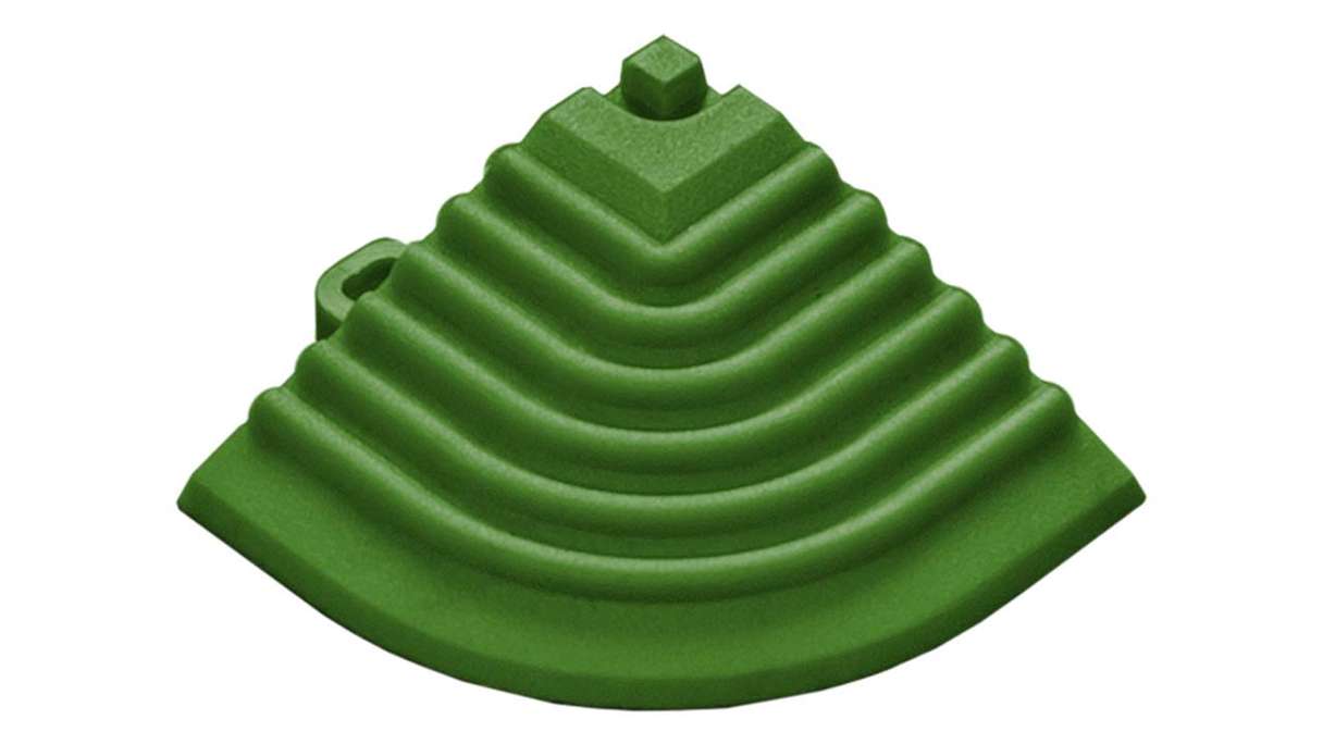 planeo corner piece for 40 x 40 cm click tiles – green
