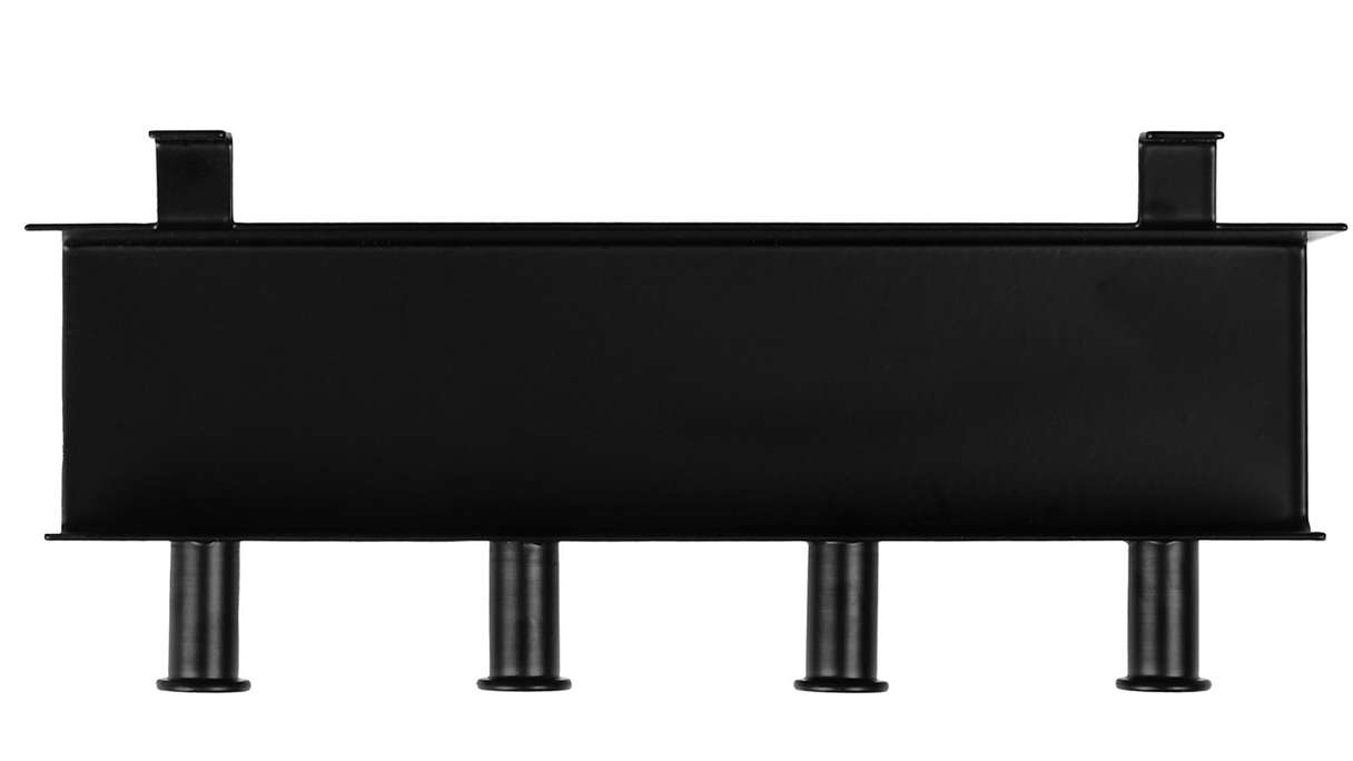 planeo shelf - Black with 4 pins including screws