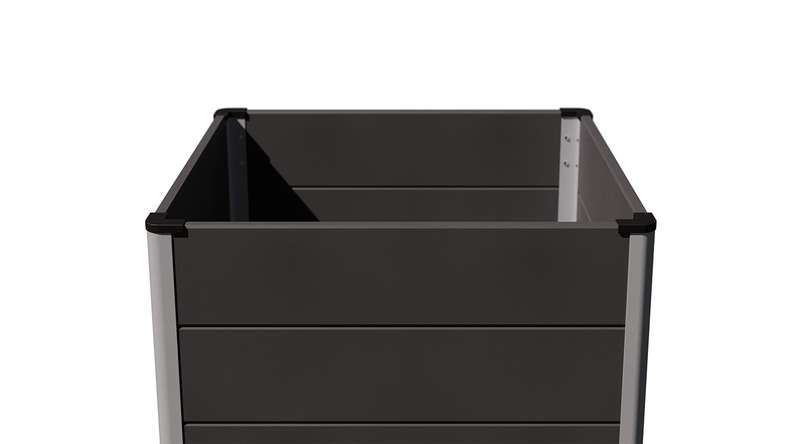 planeo BPC raised bed Cube - anthracite | DB703 70 x 70 x 75 cm