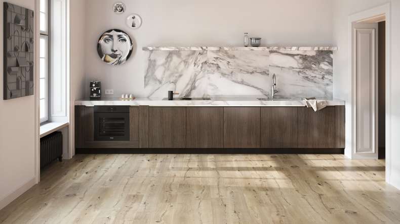 SKAVA rigid click vinyl - Home Corn Oak | integrated impact sound insulation (LO-1095)