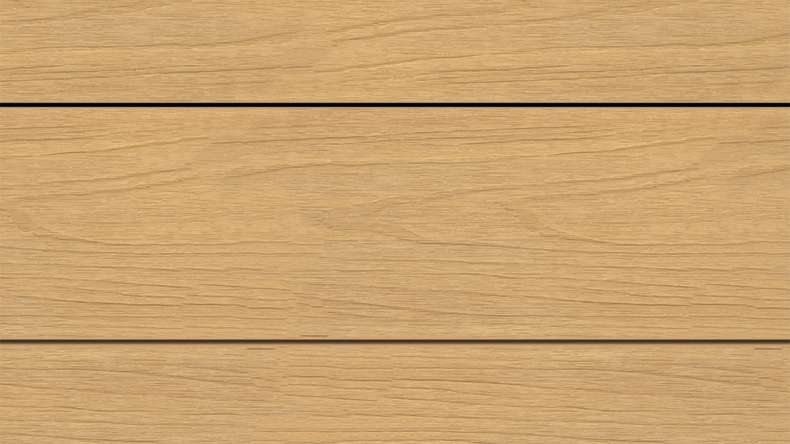 planeo WOODLine Nature - WPC CoEx coated decking board hollow chamber - sand 3m textured/smooth brushed