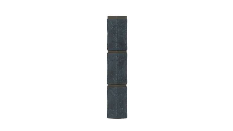 Zierer quarry stone look corner for BS1 - 54 x 54 x 345 mm anthracite made of GRP