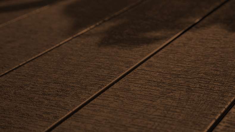 planeo TitanWood - solid plank wood structure dark brown