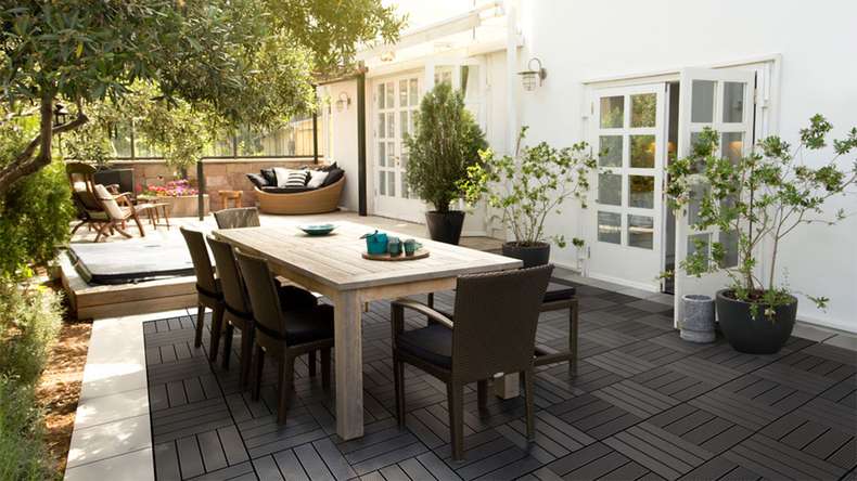 planeo WPC patio tile anthracite 30x30 cm - 6 pce.