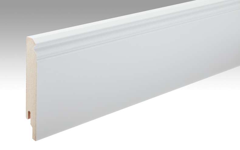 MEISTER Skirtings Uni white glossy DF 324 - 2380 x 120 x 18 mm (200003-2380-00324)