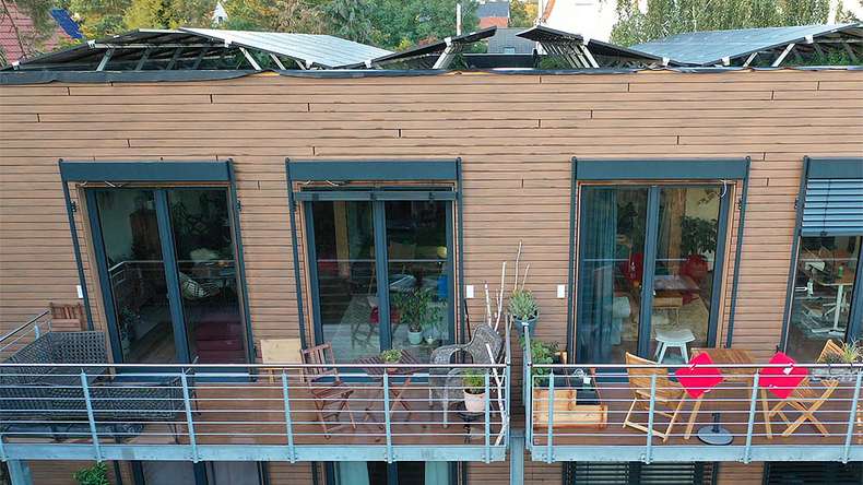 planeo Fassado - WPC Rhombus moulding facade cladding brown