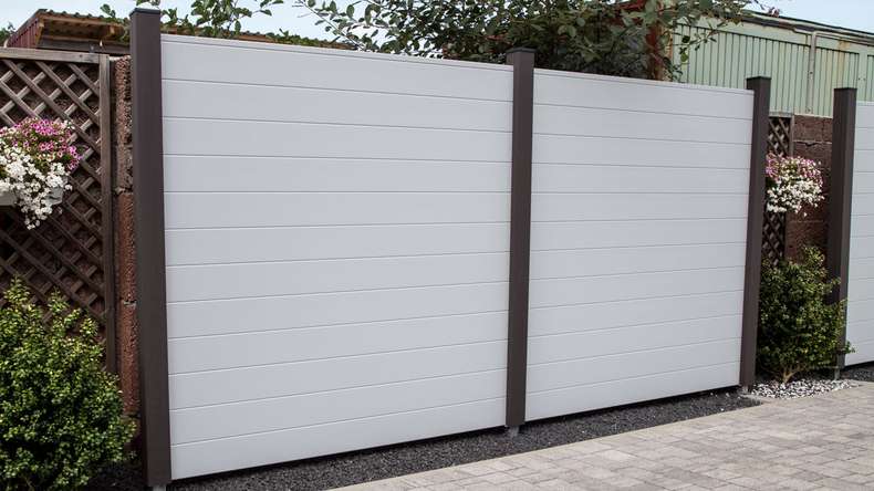 planeo Alumino - Garden Fence Square Silver Grey DB 701
