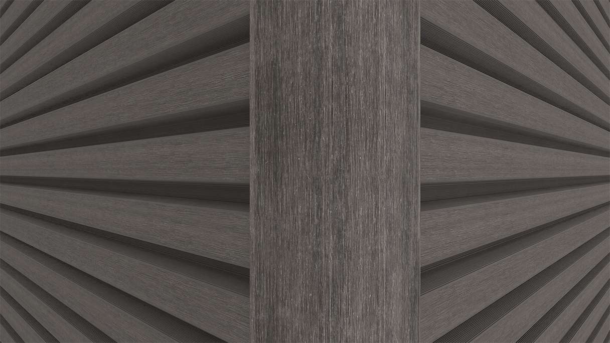 planeo LINEA – Aluminium CoEx external corner profile, dark grey, 3000 x 66 x 66 mm
