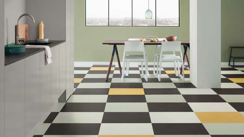 planeo click linoleum flooring Linoklick - Moon 60x30cm - 633701