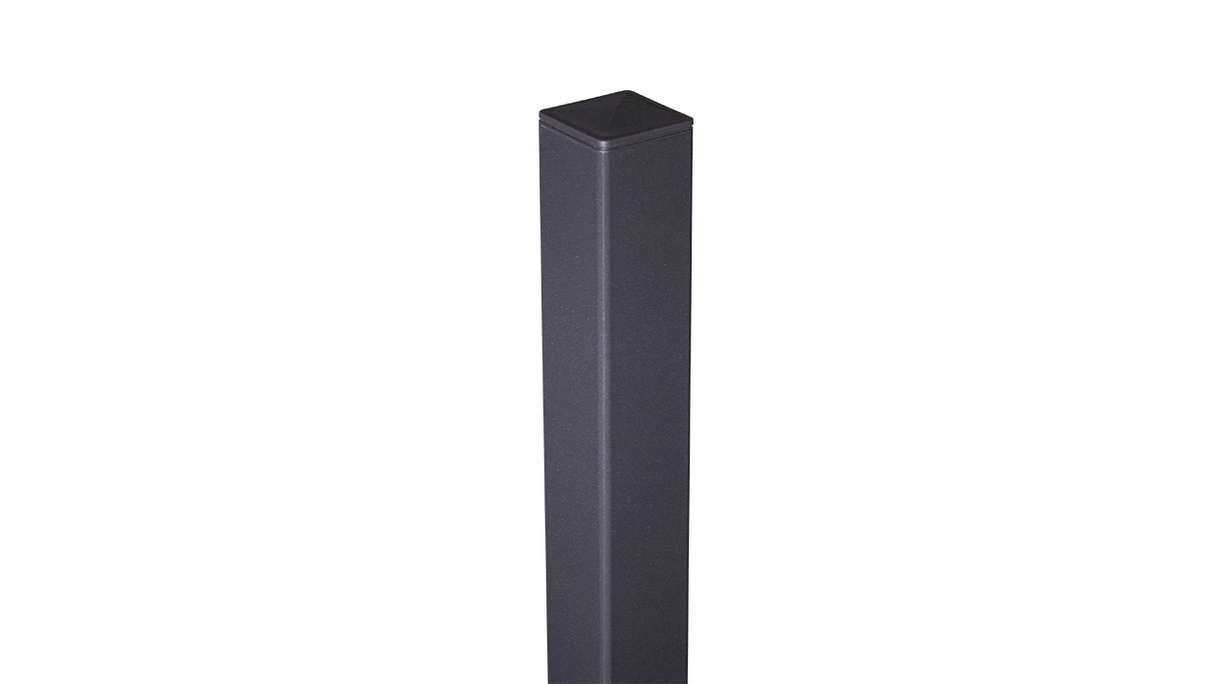 planeo Viento - aluminium goal post specially reinforced for dowelling anthracite DB703 190cm incl. cap