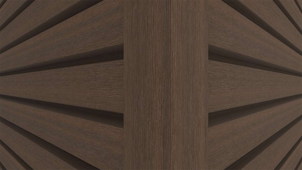 planeo LINEA Wide – WPC CoEx cladding, Ipe Brown, 2900 x 181 mm