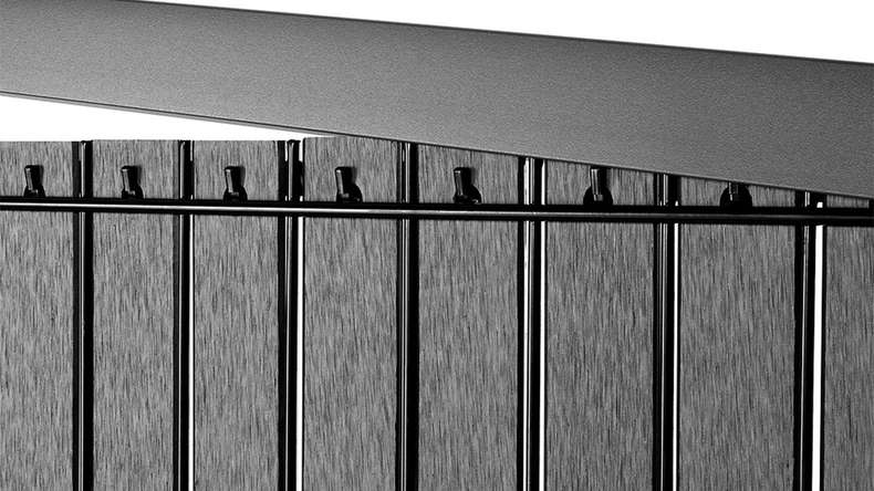 planeo WPC strip set - anthracite L 250 x H 123 cm