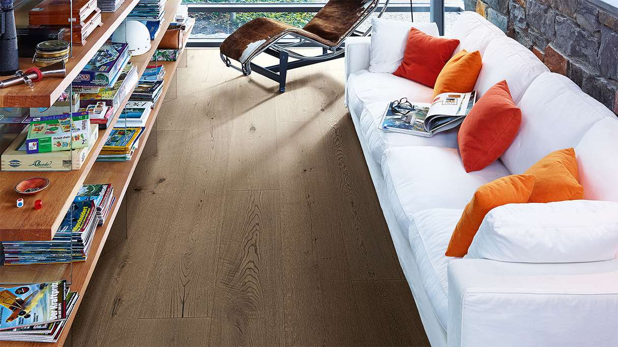 MEISTER Lindura wood flooring HD 400 - 08901 Oak authentic clay grey natural oiled 2200 x 270 x 11 mm (500213-2200270-08901)
