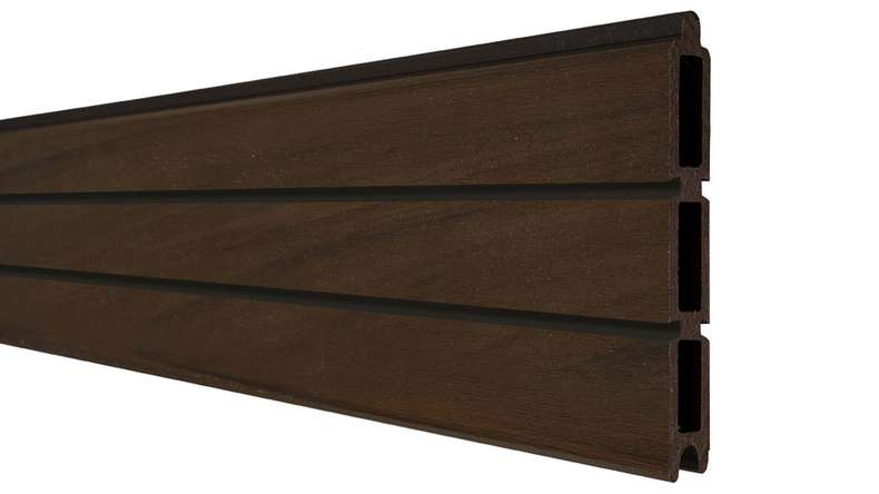 planeo Gardence Rhombus door - DIN Left 2-leaf Walnut co-ex with silver aluminium frame