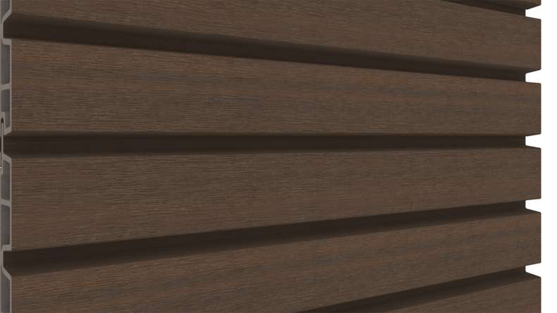 planeo LINEA Wide – WPC CoEx cladding, Ipe Brown, 2900 x 181 mm