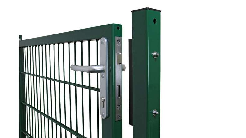 Universal door medium 1-leaf moss green H 1400 x W 1590 mm incl. gateposts
