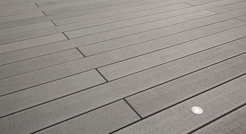 Complete set TitanWood 3m solid plank wood structure light grey 9.2m² incl. aluminium-UK