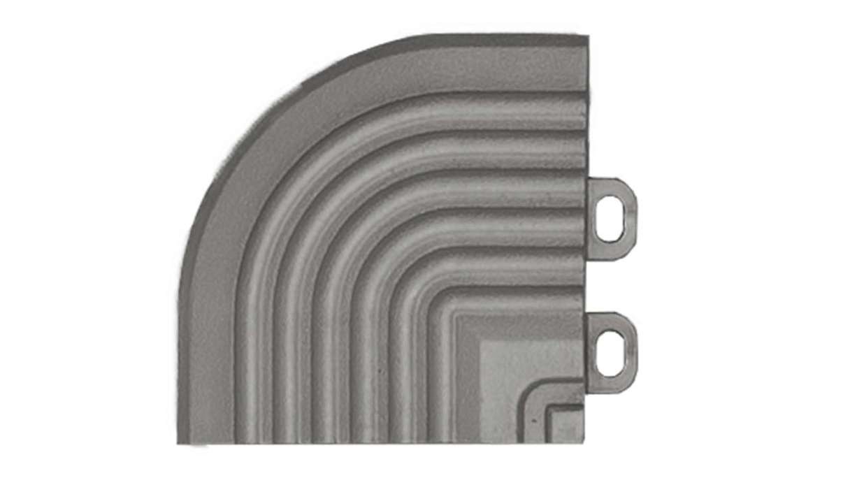 planeo corner piece for 40 x 40 cm click tiles – dark grey