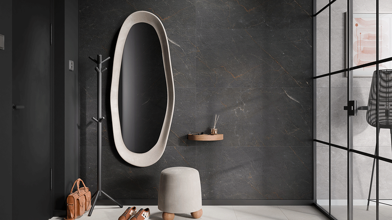 planeo SPC wall cladding – CeraRock Tile Black Slate XL 280 x 117.5 cm