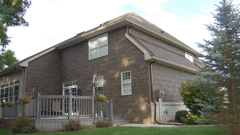 planeo stone-look facade panel - NoviStone Brownstone 1054 x 334 mm