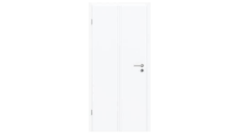 planeo design interior door PUREA Vivo 7 white lacquer 9003 design edge | lacquered - 1985 x 610|735|860|985 mm