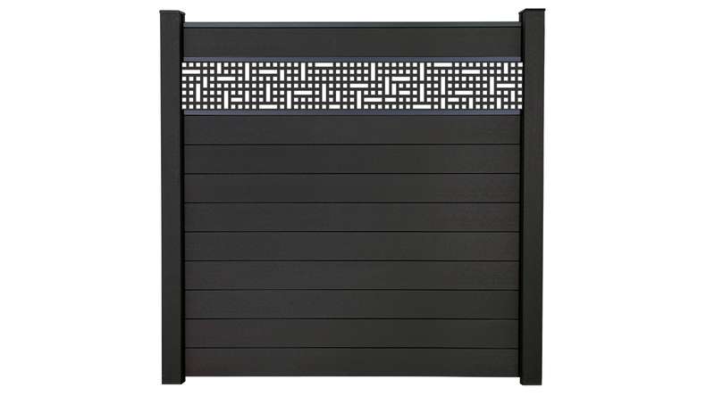 planeo Gardence Strong - BPC plug-in fence mesh anthracite grey 180 x 180 cm