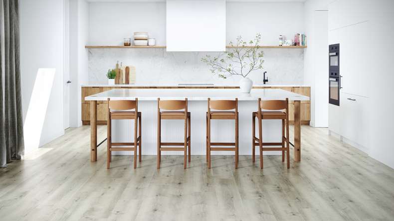 planeo Rigid Click Vinyl - SolutionX 2in1 Oak Light Grey | Impact sound insulation integrated (ECF-0076)