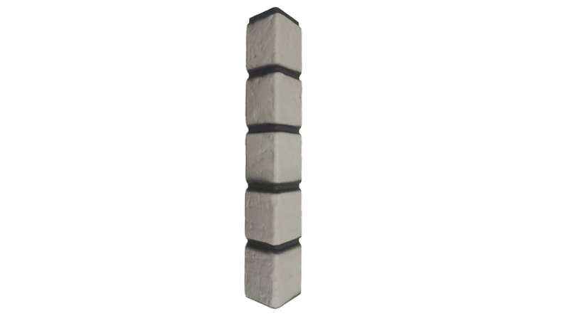 Zierer clinker optic corner - 50 x 50 x 345 mm white made of GRP