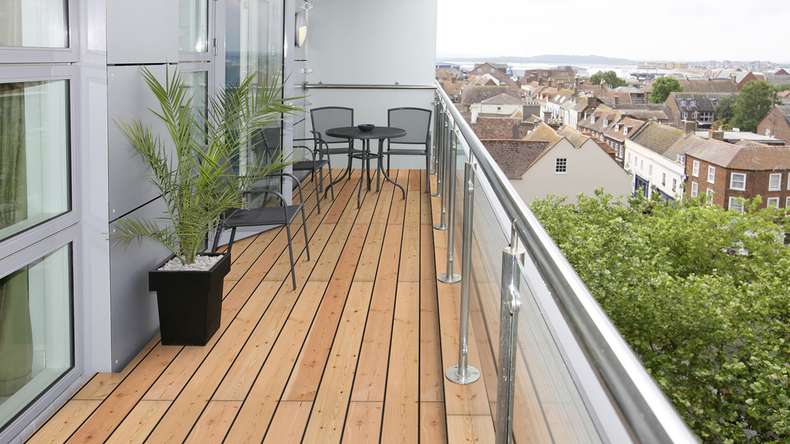 TerraWood wooden decking - Douglas fir Canadian - smooth on both sides