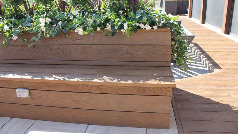 planeo Authoria PureBoard solid decking - Copper Nature Oak 3.6m textured