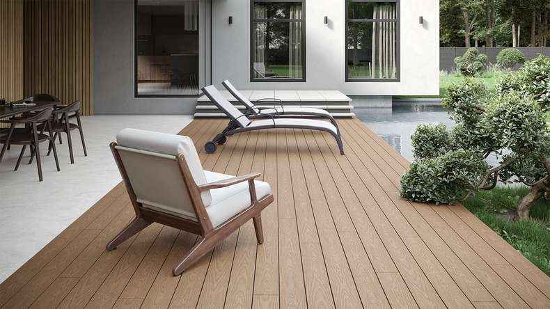 planeo TitanWood - solid plank dark brown antique aged/brushed