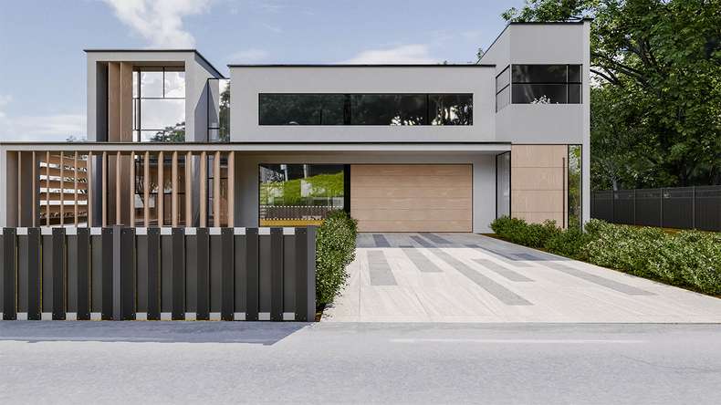 planeo Gardence Premade - BPC garden fence front garden fence anthracite with EV1 silver crossbar 180 x 90cm