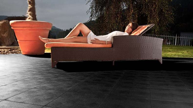 planeo click tile Floor - black