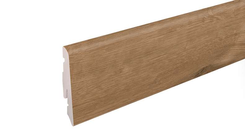 planeo skirting board SolutionX 2in1 - 2400 x 14 x 58 mm natural brown oak (SL0086)