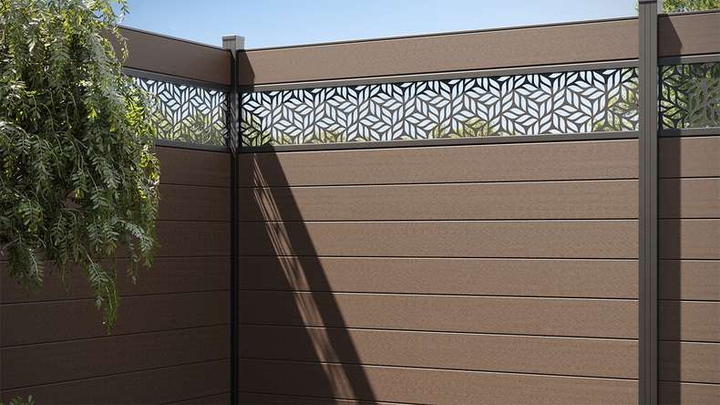 planeo Solid - Garden Fence Square Terra